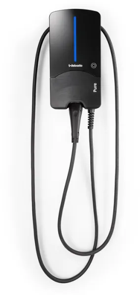 Webasto Pure Laddbox 22 kW Typ 2 Black Edition med 7 m kabel - Integrerad Typ B jordfelsbrytare